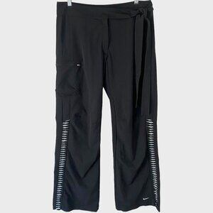 Nike Zumba Workout Pants Women's Medium Tie-Waist Athletic Stretch Relaxed Fit